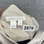 London Times  Women's Dress Sleeveless Body Con Tiered Black White 4 Surplice Photo 2