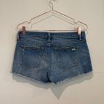 Juicy Couture denim red floral embroidered shorts. Photo 9