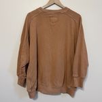 Aerie  Down To Earth Crewneck Sweatshirt Size Large Tan Sweater Oversized Photo 5
