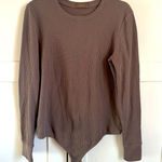 Nuuds bodysuit brown waffle knit cotton blend size medium casual minimalist Photo 0