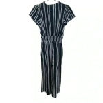 Anthropologie Dolan Navy Striped Canovas Cotton Wide Leg Jumpsuit Photo 2