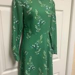 Ann Taylor Loft Green Flower Branch Flared Shirt Dress Photo 5
