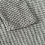 BiBi Gray Lightweight Waffle Knit Notched Neckline Long Sleeve Shirt Size XL Photo 5