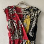 Yoana Baraschi Womens Size 2 Multicolor Paisley Abstract Surplice Ruched Dress Photo 1