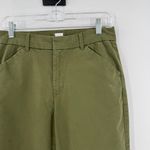 Gap  Green Slim Ankle Flat Front Khaki Pants Women's Size 8 Photo 5