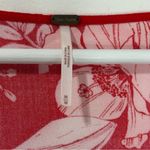 Free People  Bella Red Floral Print V Neck Tunic Mini Dress Size Medium Photo 8