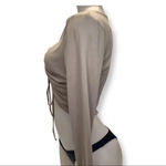 Self Esteem  Size Small Long Sleeve Scrunch Front Tie Top. Photo 1