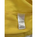 Counterparts Blouse Womens Top Yellow Short Sleeve Size XL Crewneck Front Tie Photo 3