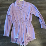 Triple Threads Purple Denim Romper Photo 0