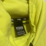 PINK - Victoria's Secret Victoria’s Secret Pink Small Neon Yellow Cowl Neck Sweatshirt Photo 4
