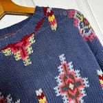 Woolrich Vintage Southwestern Rare Arctic Blue Sweater 80s 90s Cotton Photo 2