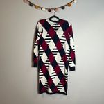 Vintage Liz Claiborne 1980's patterned sweater dress Blue Photo 4