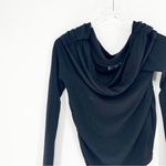 Mango  Glitter Off the Shoulder Top XL Black Photo 3