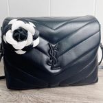 Camellia Flower Vegan Leather Bag Charm Photo 5