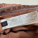 Massimo Dutti Dress Womens 8 Rust Floral Boho Maxi V Neck Sheer Lined Flowy Photo 6