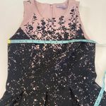 Luxe by Carmen Marc Valvo Midi Fit & Flare Dress Sz 4 Pink Black Photo 8