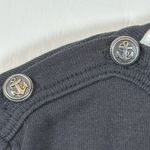 Lands' End  Black 3/4 Sleeve Boat Neck Nautical Blouse Shirt XL EUC #2439 Photo 4