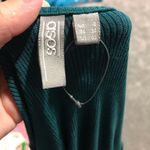 ASOS  Teal Ribbed Bell Sleeve Body con Mini Dress Photo 6