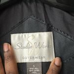 Studio Works  Outer Wear Black Leather Jacket Sz Small Photo 4