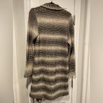 Lucky Brand  Size S Cream Gray Woven Knit Button Front Long Blazer Cardigan Photo 9