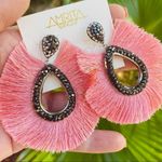 Amrita Singh Caviar stoned earrings with fanned out fringe Photo 3