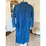 Vintage Denim Maxi Shirt Dress Button Front Long Sleeve Americana S Blue J Boho Photo 2