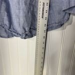 Cynthia Rowley  1X 100% Linen Chambray Blue Tunic Shirt Top Boho Beachy Preppy Photo 4