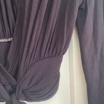 Free People  That’s a wrap black flowy boho bell sleeve wrap top sz XS Photo 6