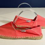 Soludos  for J. Crew Cotton Espadrille Pink Flat Shoes Size 38 Photo 0