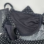 MiracleSuit Tankini Top Size 12 Pin Point Love Knot Black White Polka Dot NWT Photo 13