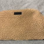 Athleta  All About Shearling Large Cosmetic Bag, Brown Photo 0