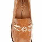 Brioso Frisco Lizard Embossed Leather Loafers Brown Slip On Size 10 Photo 0