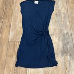 Anthropologie Velvet by Graham and Spencer for Navy Tie-Front Dress Size XS Photo 5