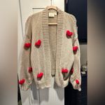 Maeve NWOT  The Susannah 3D Heart Cardigan Sweater Photo 4