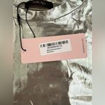 Micas NWT- Metallic Silver crop top in Size Large Photo 4