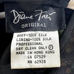 Vintage Diane Freis Floral Maxi Dress Tiered Tie Waist 100% Silk Pink Black L Size L Photo 4