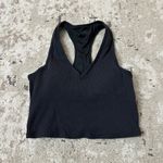 Alo Yoga  Goddess Ribbed Cropped Racerback Tank Size Medium - Black Photo 1