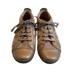 Taos Streamline Embossed Orthopedic Leather Casual Sneakers., Sz 8 Brown Photo 1