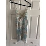 California Dynasty Womens Medium Blue Floral Babydoll Mini Slip Dress Photo 3