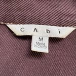 CAbi  Womens Denim Jean Jacket Halftime Safari Raisin Brown Tunic Length Collared Photo 10