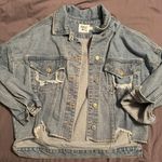 Princess Polly Cropped Denim Jacket Photo 0