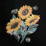 No Boundaries  Black Sunflower Short Sleeve Shirt L Junior’s Photo 1