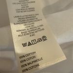 Anthropologie PILCRO  The Tatum Flutter Sleeve Henley Blouse White Poplin NWT Photo 8