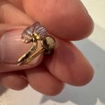 Vintage Black Hills Gold Pink Leaf Clip On Earring One Only No Pair 12K Photo 1