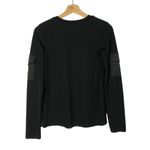 ZARA Black Ribbed Cargo Sleeve Long Sleeve Top S Photo 1