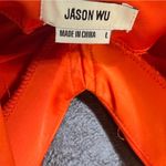 Jason Wu Jason‎ Wu Orange/Red Satin Feel Midi Dress Size Large Photo 12