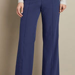 Duluth Trading Co Women's Size 4 Flexcellence Wide Leg Trousers Navy Blue Photo 0