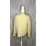 Vintage MS Sport Beige Knit Cardigan Sweater Women's Size XL Long Sleeve Photo 2
