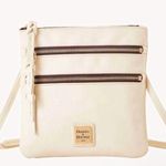 Dooney & Bourke NWT Cream Triple Zip Crossbody Photo 0