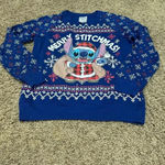 Disney  Christmas Sweatshirt Merry Stitchmas Light-Up Womens/Jrs Sz Small Photo 8